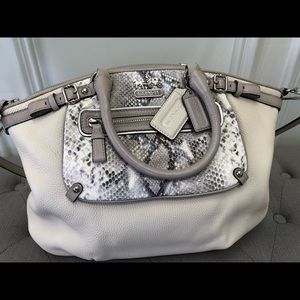 Coach Madison Embossed Python Leather Shoulder Bag